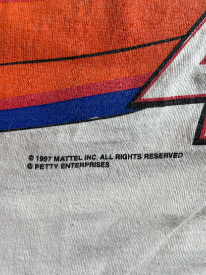 1997 HOT WHEELS KYLE PETTY Made in USA Size XL Vintage Racing T-Shirt / F476T