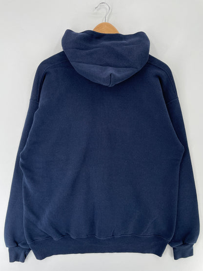 90’s NAVY Size XL Zip up Sweat-Shirt / F8236S