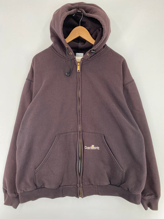 90’s CARHARTT Size XXL Zip Up Hoodie Sweat-Shirt / F6479S