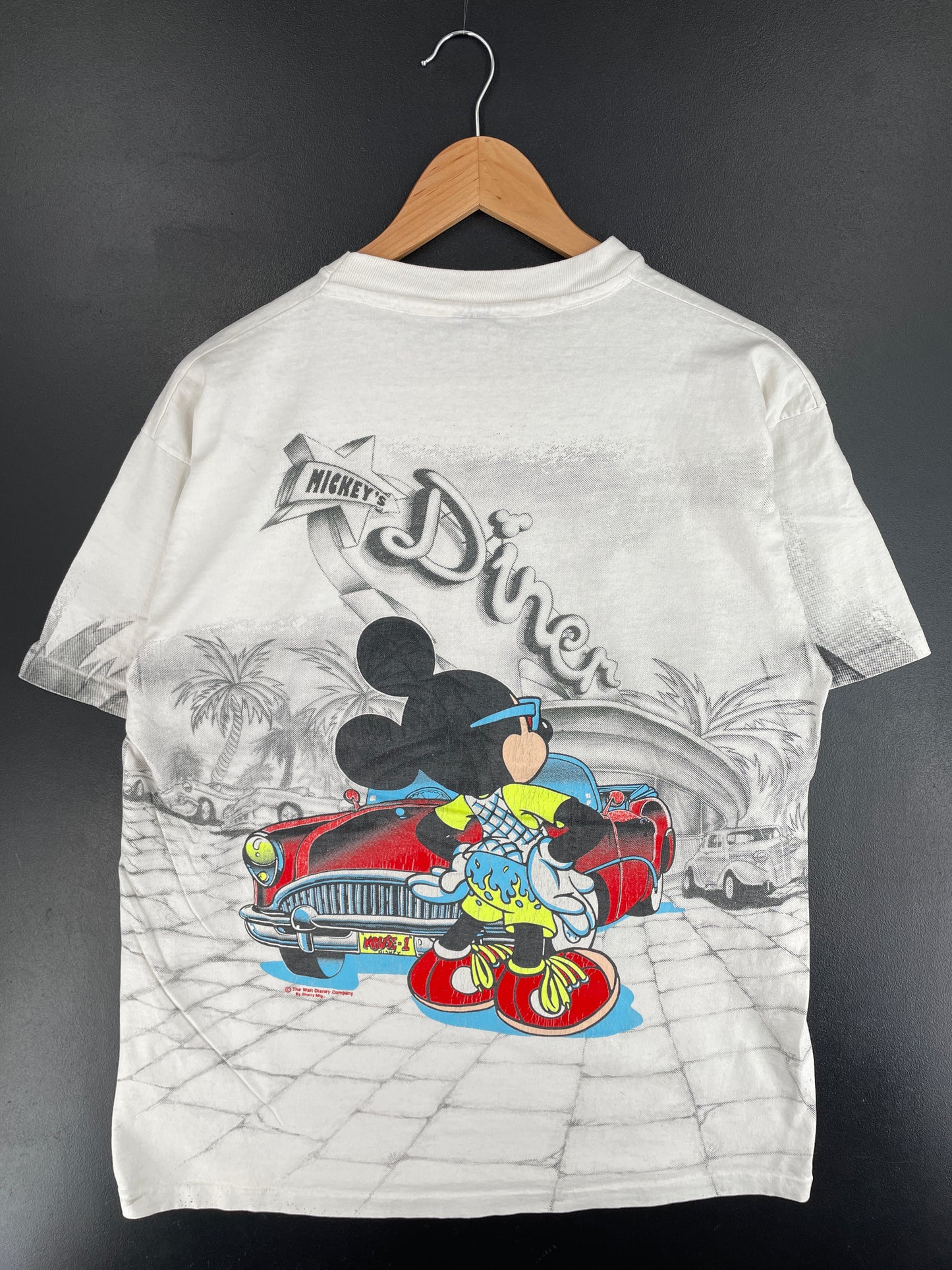 90's DISNEY MICKEY Size No Tag (Approx.XL) Vintage T-Shirt / E9296T