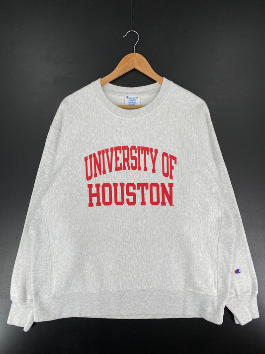Vintage Champion x UNIVERSITY HOUSTON COLLEGE Size XL Vintage College Sweat-shirt / E7898S