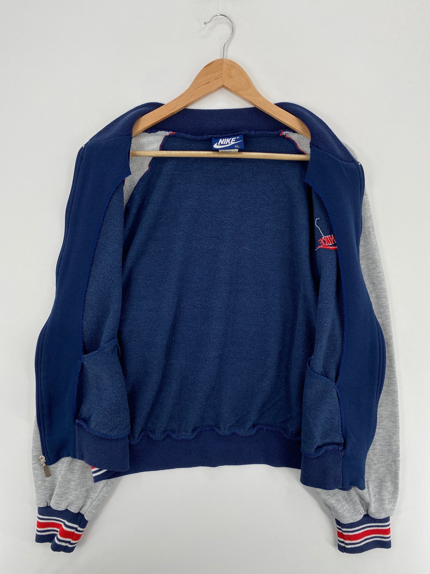 .80’s NIKE Size XL Vintage Zip Up Sweat shirt / F745S