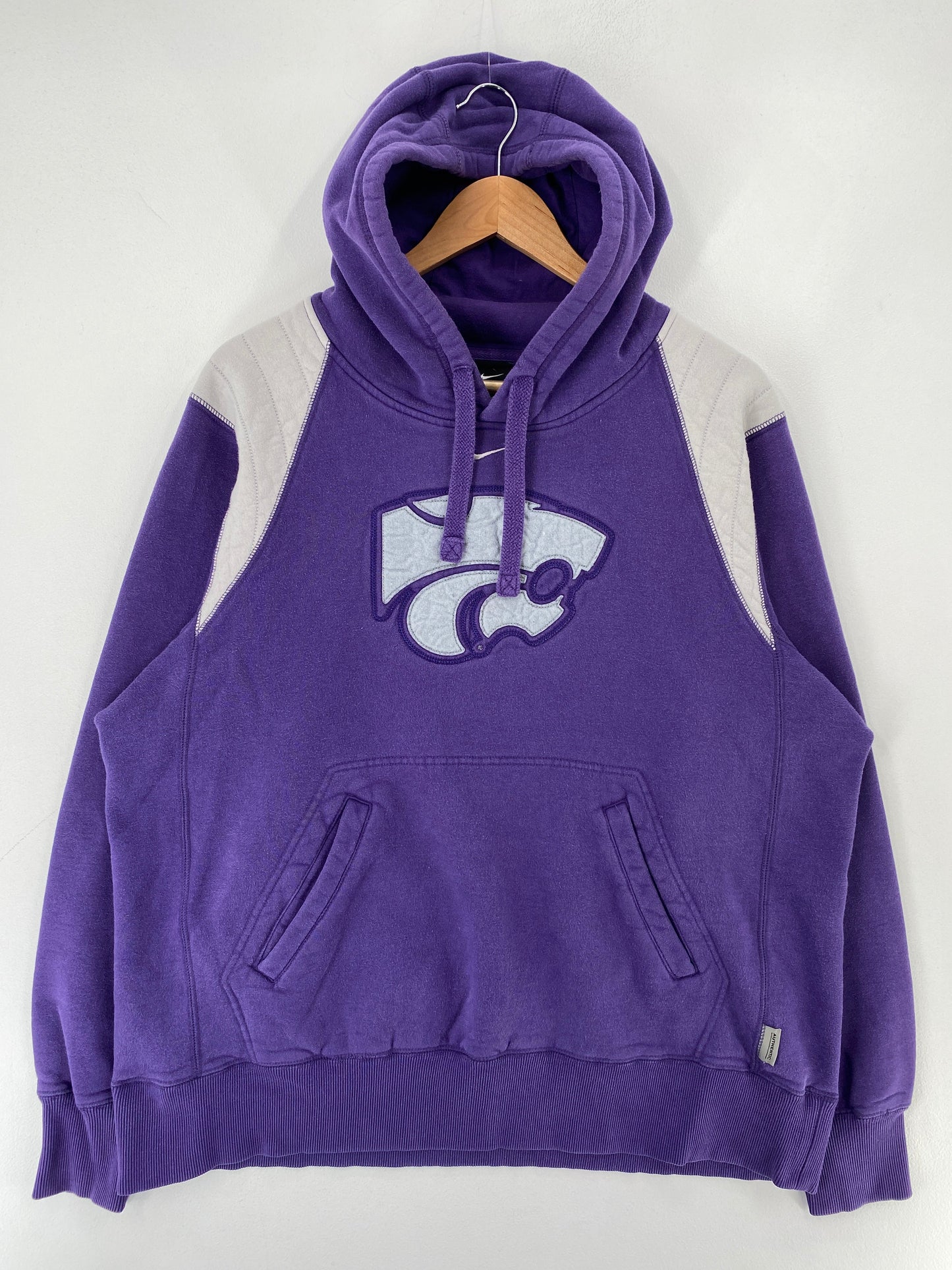 Vintage KANSAS STATE WILDCATS FOOTBALL Size L Vintage College Hoodie Sweat-Shirt / F9721S