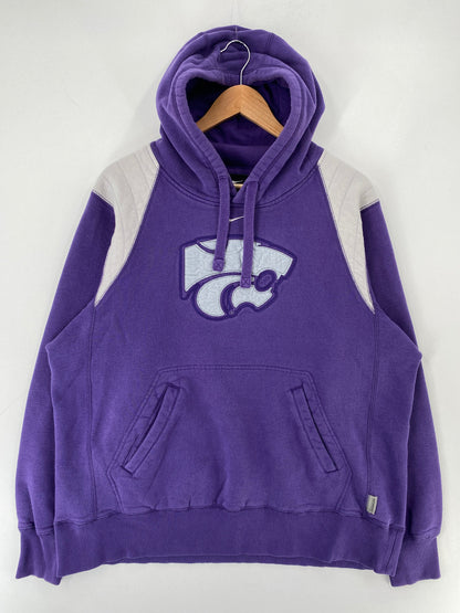 Vintage KANSAS STATE WILDCATS FOOTBALL Size L Vintage College Hoodie Sweat-Shirt / F9721S