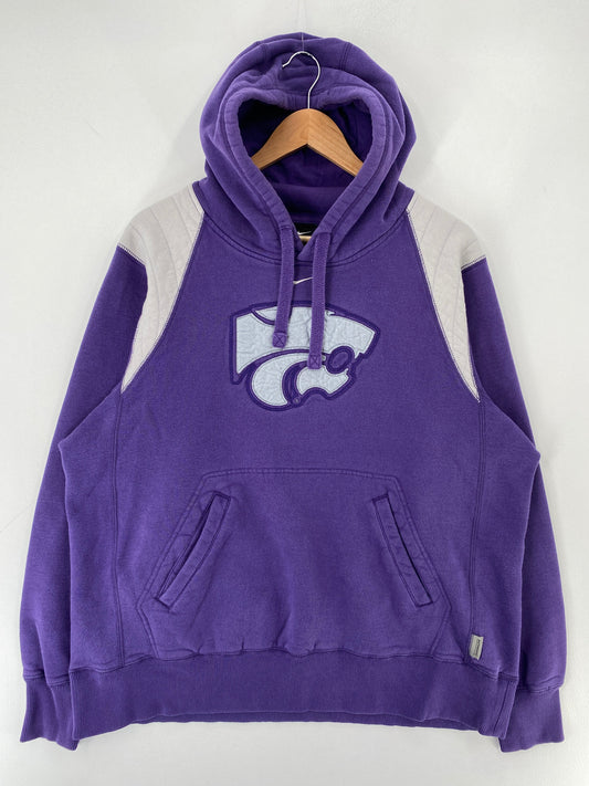 Vintage KANSAS STATE WILDCATS FOOTBALL Size L Vintage College Hoodie Sweat-Shirt / F9721S