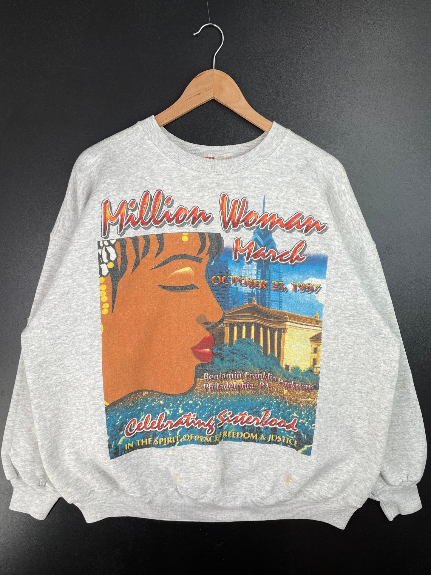 1997 MILLION WOMAN Size Approx.XL Vintage Sweat-Shirt / F1615S