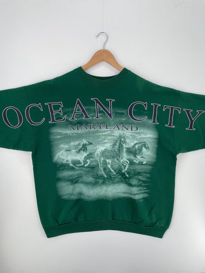 90’s MARYLAND OCEAN CITY Size XL College Sweat-Shirt / F5075S