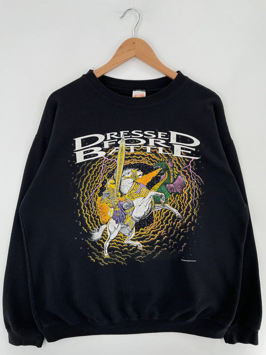90's DRESSED FIR BATTLE Made in USA Size XXL Vintage Sweat-Shirt / G3845S