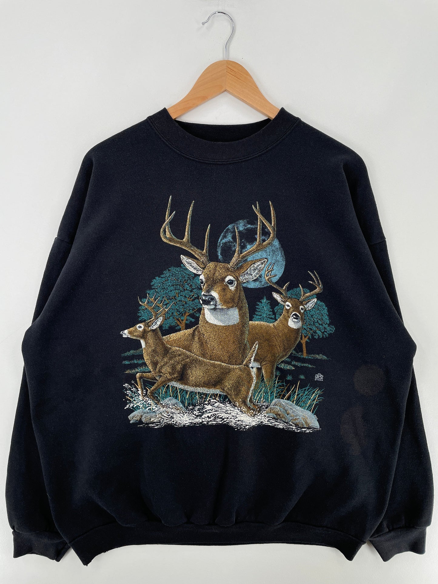 90's DEER Made in USA Size XXL Vintage Animal Sweat-Shirt / F1874S