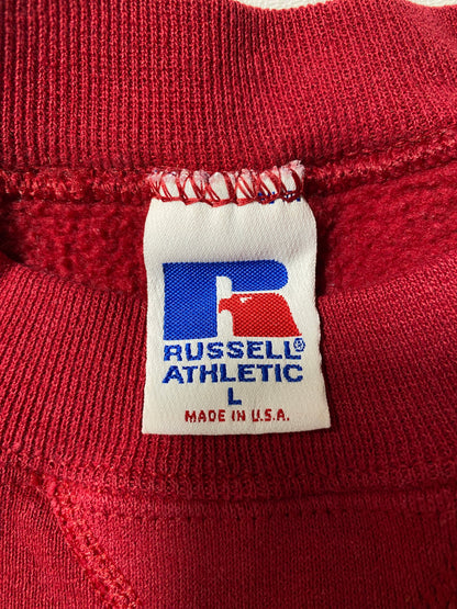 90's RUSSELL x OKLAHOMA SOONERS Made in USA Size L Vintage College Sweat-shirt / F53S