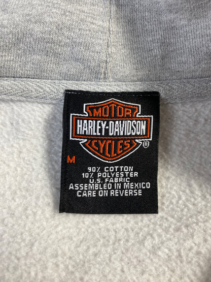 2000 HARLEY DAVIDSON Size M Vintage Zip-up Hoodie Sweat-Shirt / E9892S