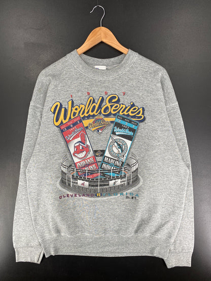 1997 INDIANS X MARINS Made in USA Size XL MLB Sweat-Shirt / E8516S