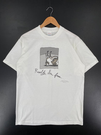 90's SHOEBOX GREETING COW Print Made in USA Size XL Vintage T-shirts / E8019T