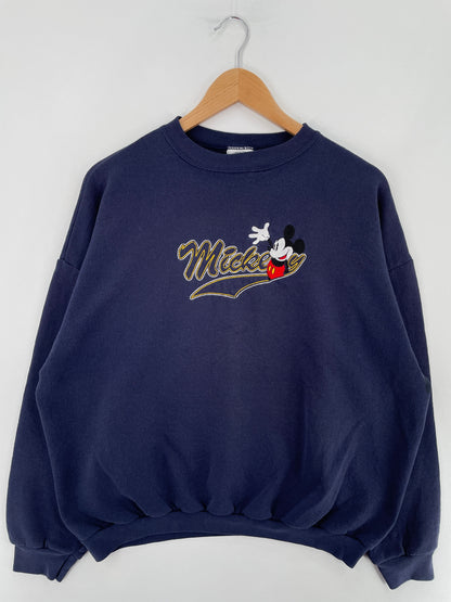.90's DISNEY MICKEY Made in USA Size XL Vintage Sweat-shirt / F2016S