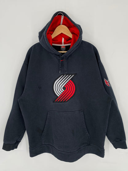 00' NIKE PORTLAND TRAIL BLAZERS Size XL Vintage NBA Hoodie Sweat-Shirts/ F6614S