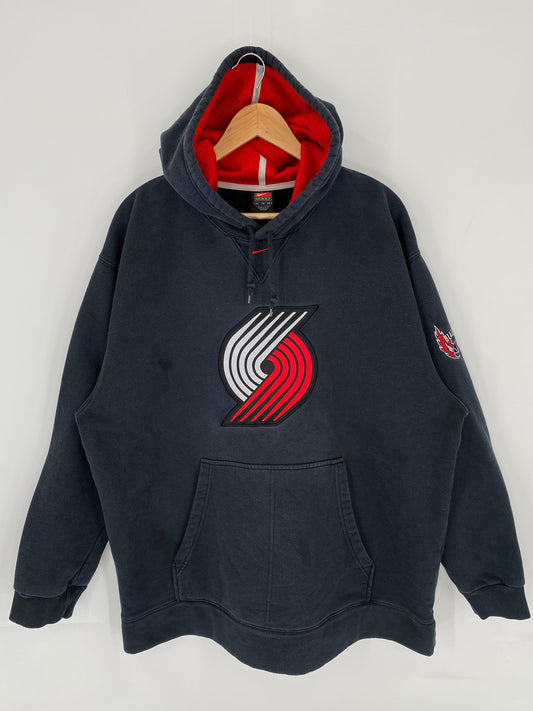 00' NIKE PORTLAND TRAIL BLAZERS Size XL Vintage NBA Hoodie Sweat-Shirts/ F6614S
