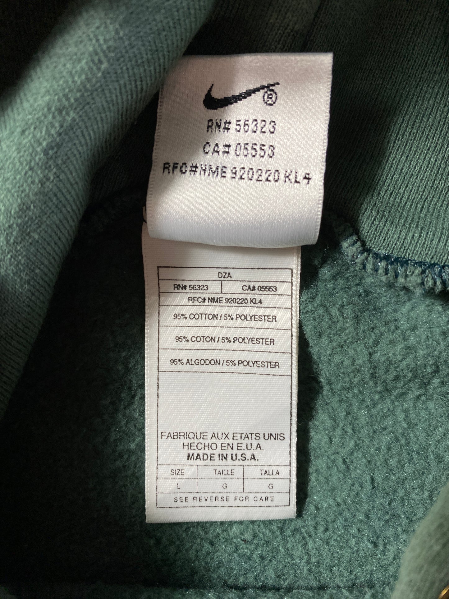 90’s NIKE MINI SWOOSH Size L Vintage Hoodie Sweat-shirt / E8277S