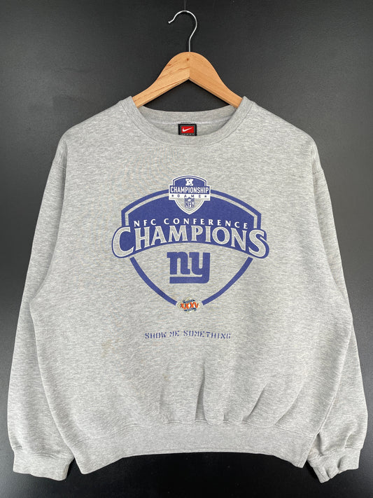 2001 NIKE x NEW YORK GIANTS Size M Vintage NFL Sweat-Shirt / F4805S