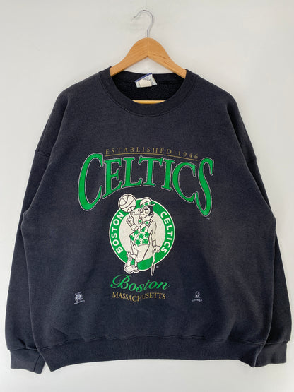 90's BOSTON CELTICS Made in USA Size XXL Vintage NBA Sweat-Shirt / F707S