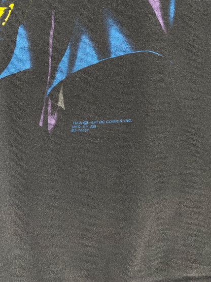 1991 BATMAN MARVEL Size No Tag (Approx.L) Vintage T-Shirt / E8746T