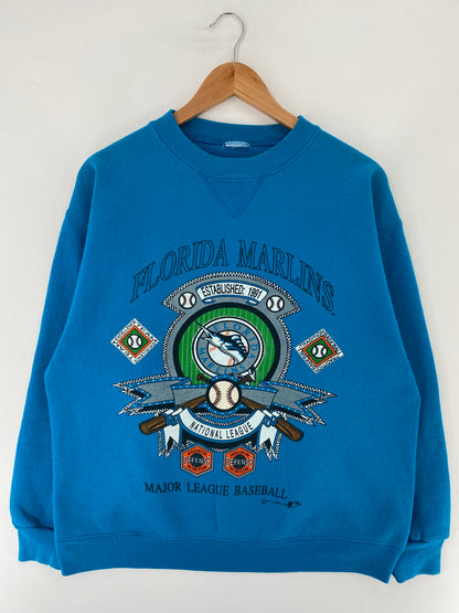 1992 FLORIDA MARLINS Size No Tag (Approx.L) Vintage MLB Sweat-Shirt / E9427S