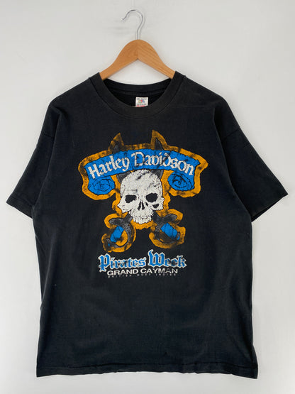 90’s HARLEY DAVIDSON Made in USA Size XL Vintage Racing T-Shirt / E8536T
