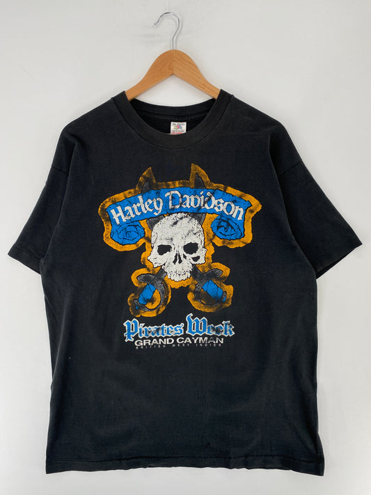 90’s HARLEY DAVIDSON Made in USA Size XL Vintage Racing T-Shirt / E8536T
