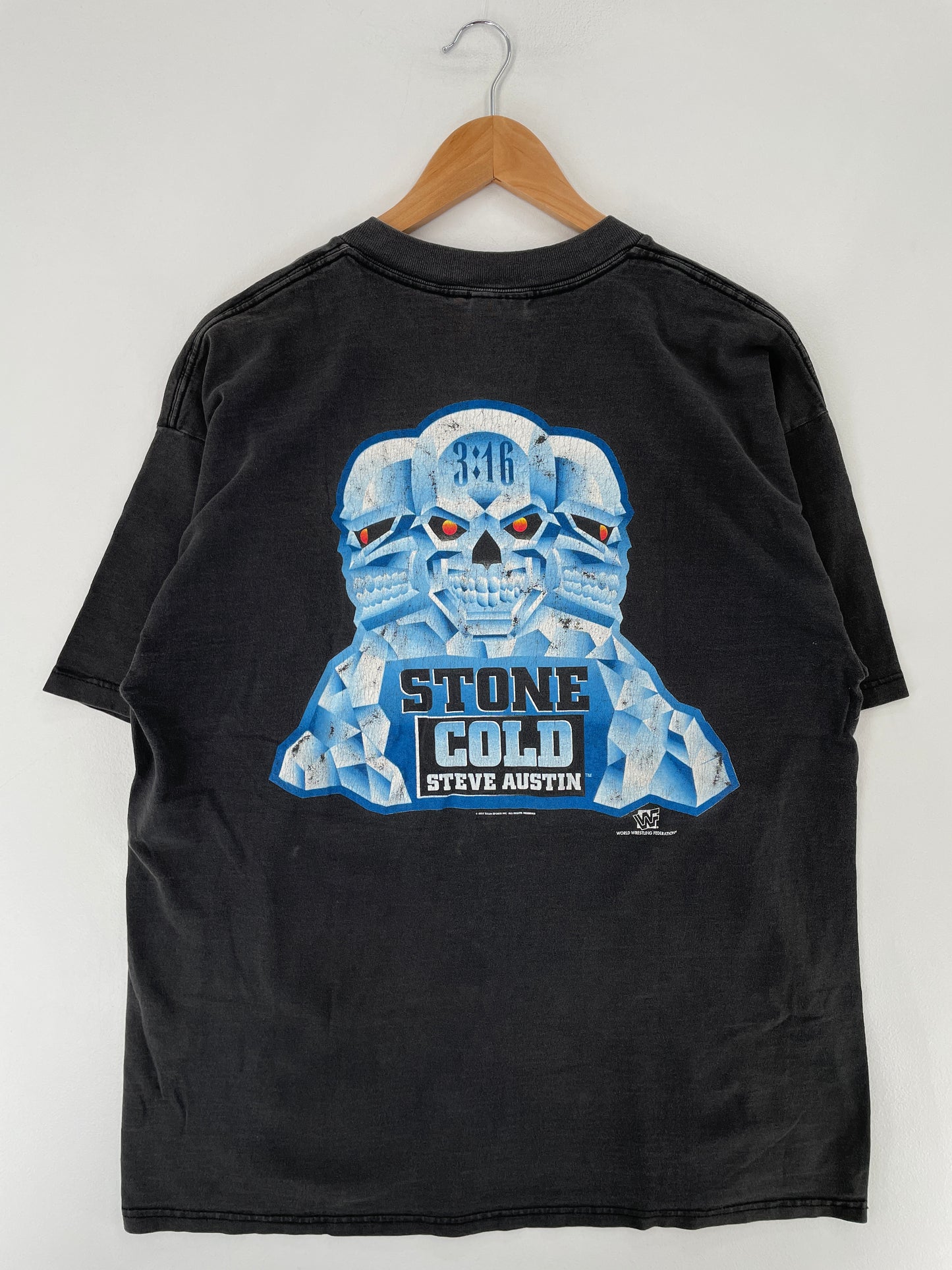 1997 STONE COLD AUSTIN Size XL Vintage WWF T-shirt / E7734T