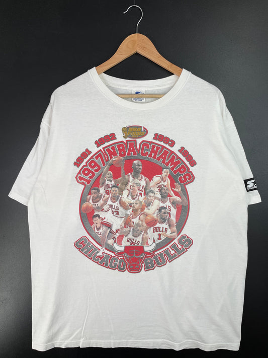 1996 STARTER x CHICAGO BULLS Size XL Vintage MLB T-Shirt / E8884S