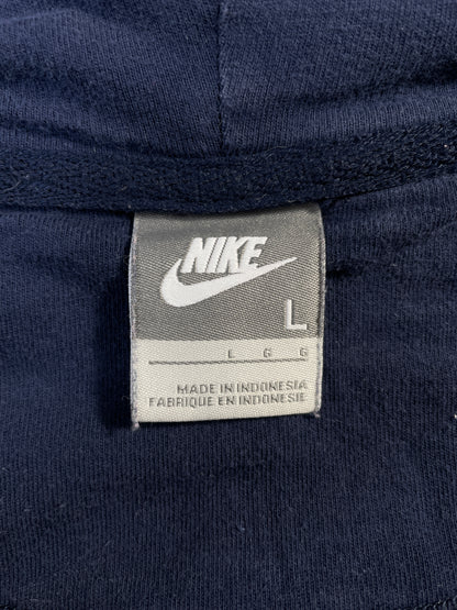 .00' NIKE Size L Vintage College Zip-up Hoodie Sweat-Shirt / E8037S