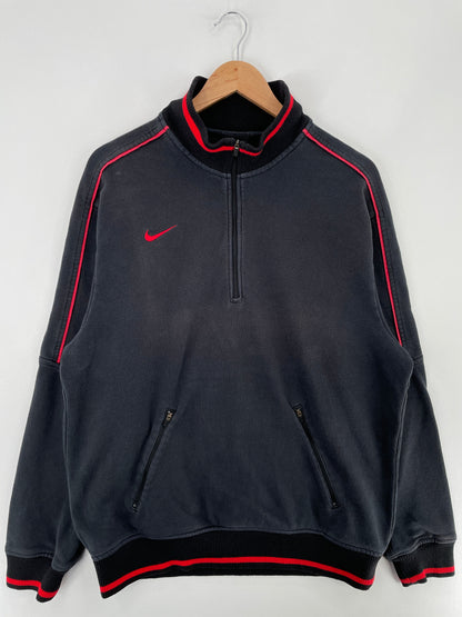 .Vintage NIKE Size L Vintage Half Zip Sweat-shirt / F3692S