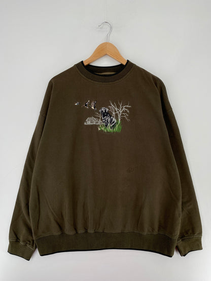 00' DOG Size XL Vintage Animal Sweat-Shirt / F2880S