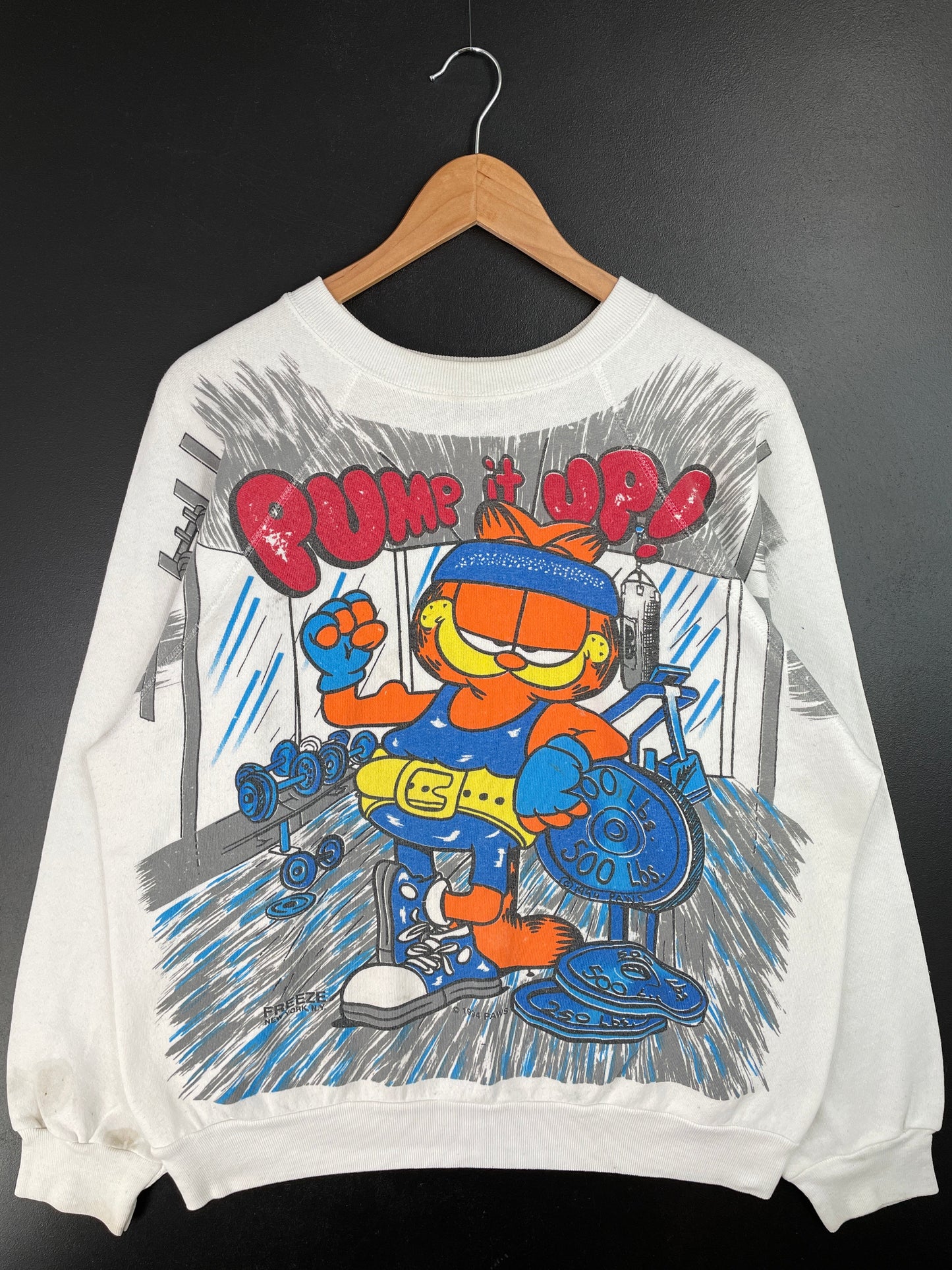 .1994 GARFIELD Made in USA Size L Vintage Sweat-shirt / F2208S