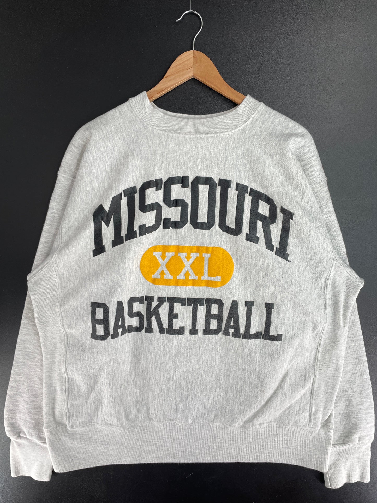 90's MISSOURI BASKETBALL Made in USA Size XXL Vintage College Sweat-shirt / E9775S