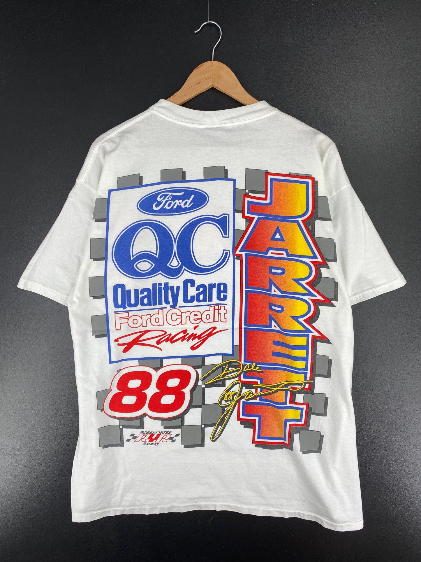 90's NASCAR DALE JARRETT Size XL Vintage Racing T-shirt / E7152T
