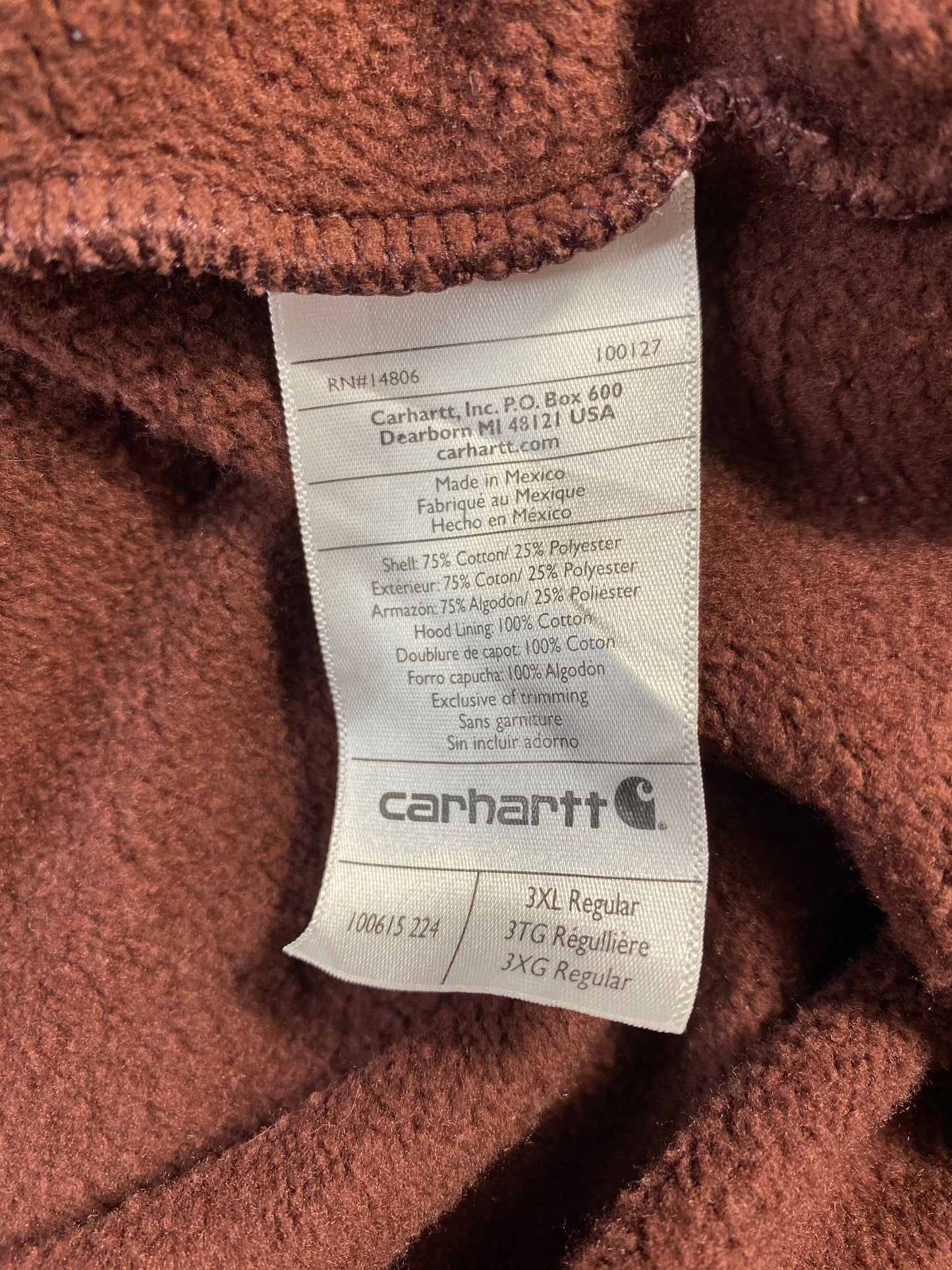 Vintage CARHARTT Size XXXL Hoodie Sweat-shirt / F9869S
