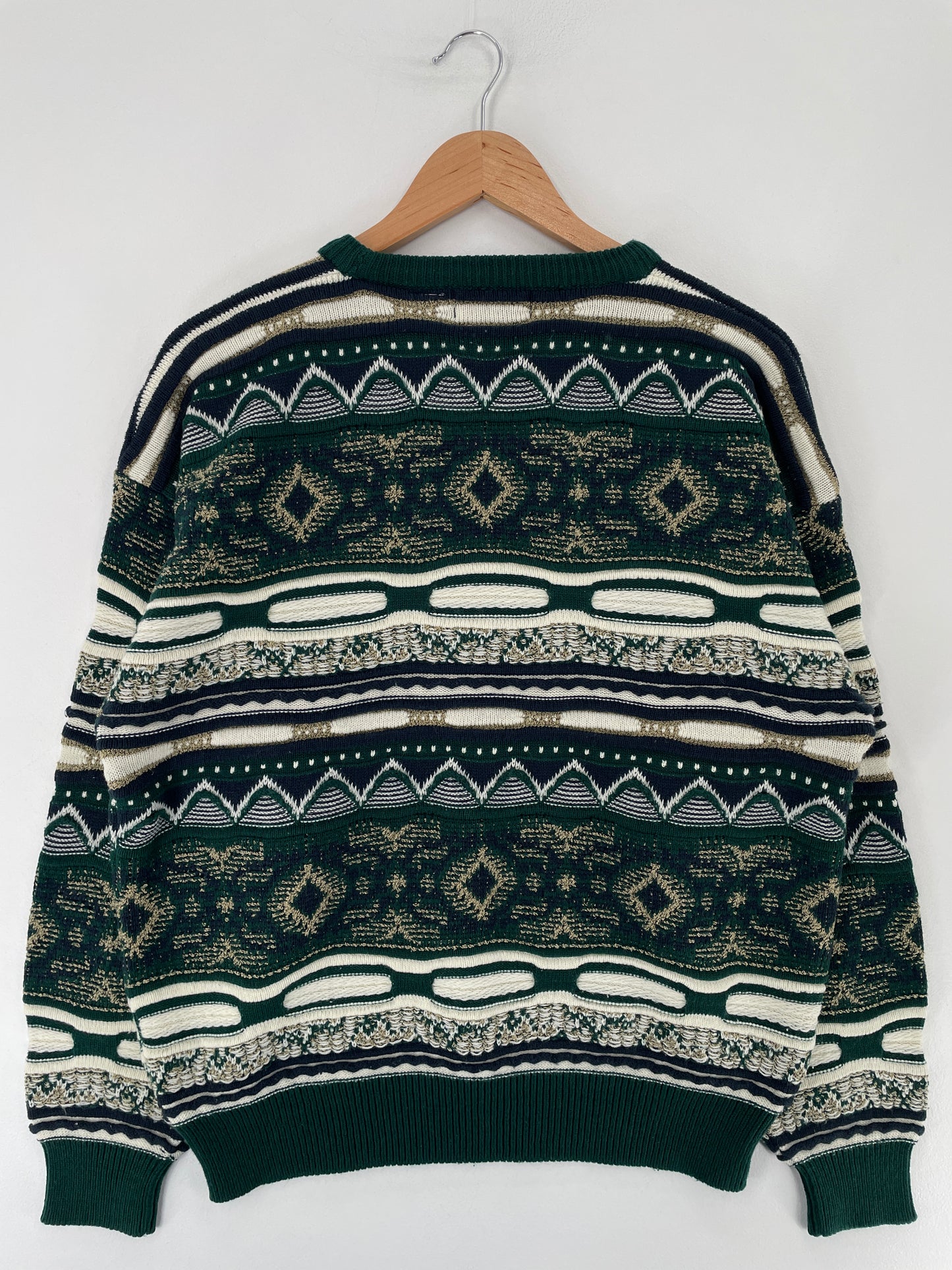 Vintage 3D-COOGI Style Size L Acrylic Knit Sweater / E7390K