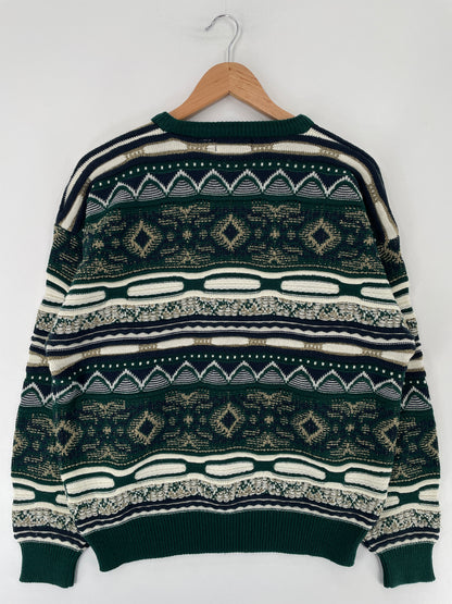 Vintage 3D-COOGI Style Size L Acrylic Knit Sweater / E7390K