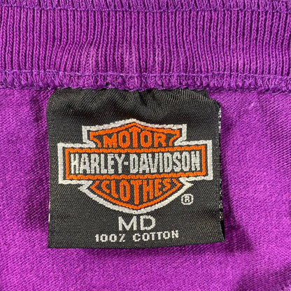 90’s HARLEY DAVIDSON Made in USA Size M Vintage Half Button Down T-shirt / G1183T