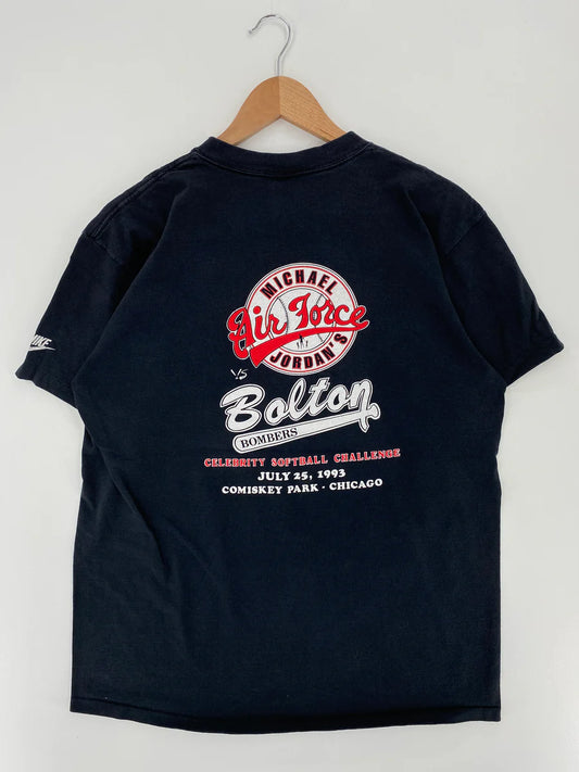 1993 MICHAEL JORDAN x NIKE Silver Tag MICHAEL JORDAN x MICHAEL BOLTON Made in USA Size XL Vintage T-Shirts / E9607T