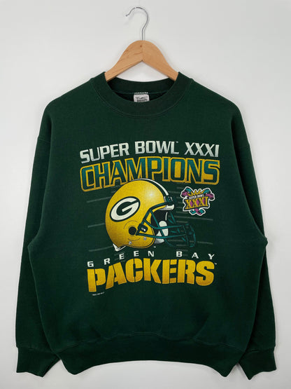 1997 GREEN BAY PACKERS Made in USA Size L Vintage NFL Sweat-shirt / F4176S