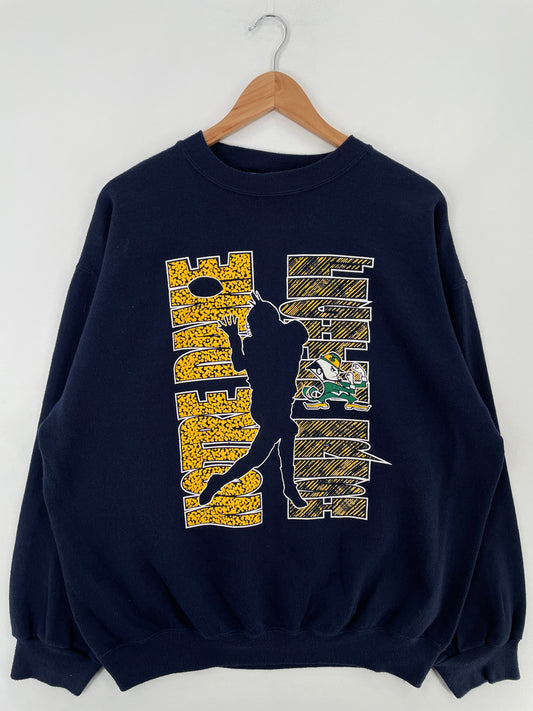 90's NOTRE DAME Made in USA Size XL Vintage College Sweat-Shirt / G6134S