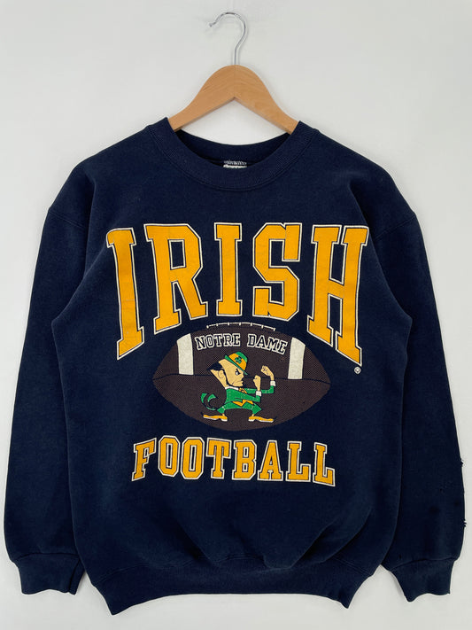 90's NOTRE DAME Made in USA Size M Vintage College Sweat-Shirt / F4801S
