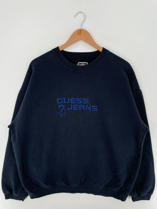 00' GUESS Size L Vintage Sweat-shirt / F6160S
