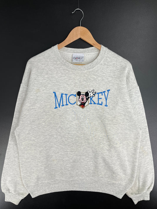 90's DISNEY MICKEY Made in USA Size L Vintage Sweat-Shirt / G2950S