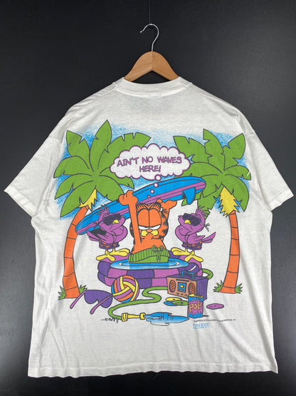 90’s GARFIELD Made in USA Size Approx.XL Vintage T-Shirts / E9787S