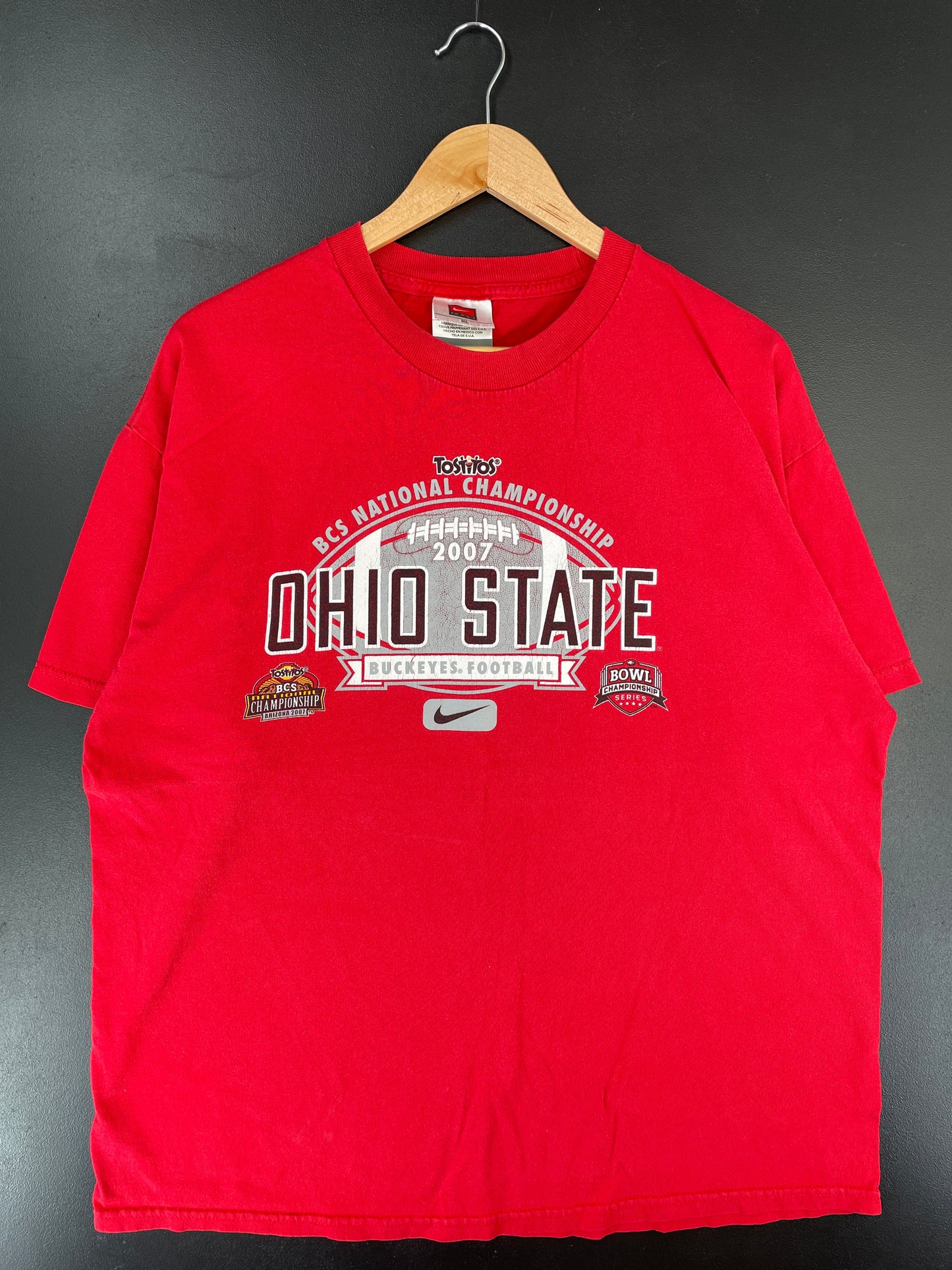 .2007 NIKE x OHIO STATE Size XL Vintage College T-Shirt / F344T