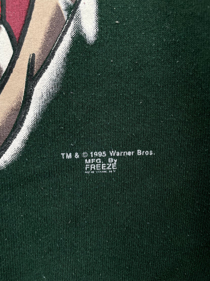 .1995 LOONEY TUNES TAZ Made in USA Size XL Vintage Sweat-shirt / E7962S