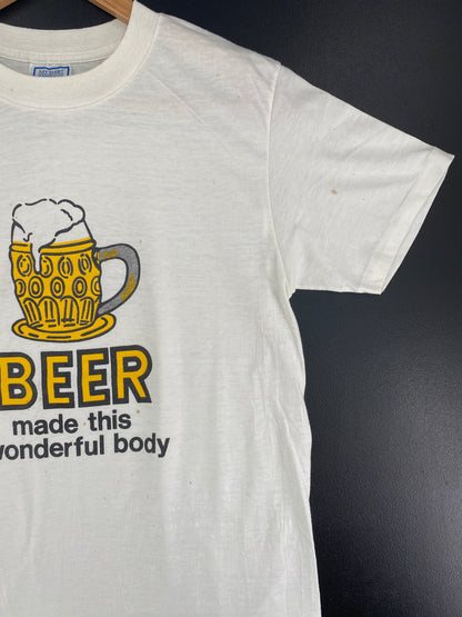 80's BEER Made in USA Size L Vintage T-shirt / F21T