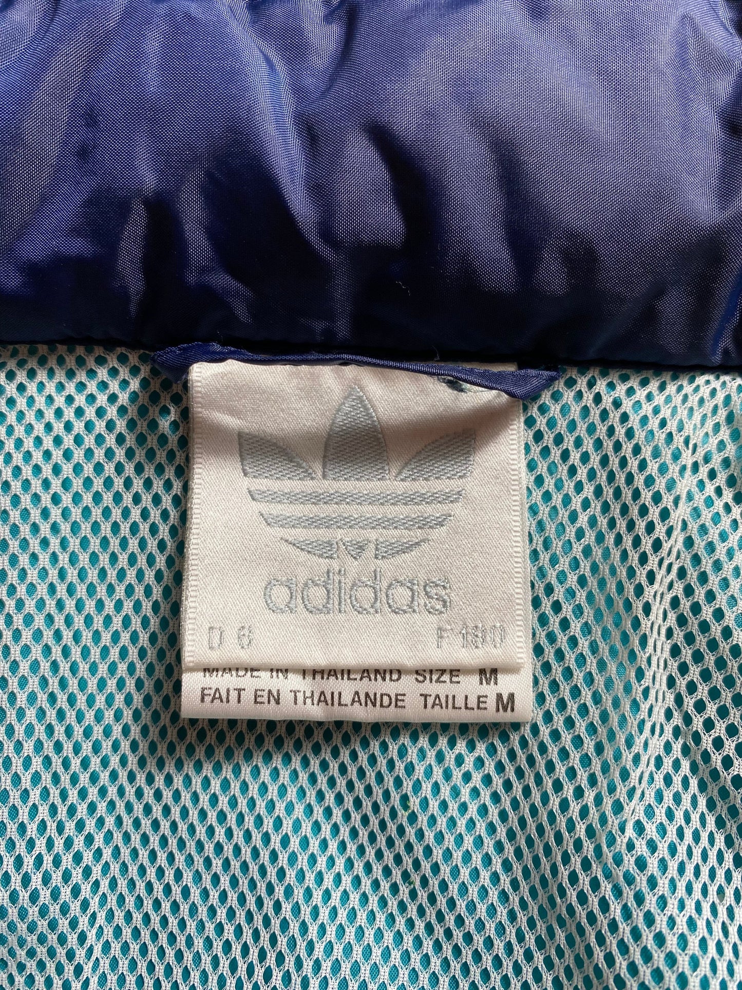 90’s ADIDAS Size M Vintage Zip-up Nylon Jacket / E7665N